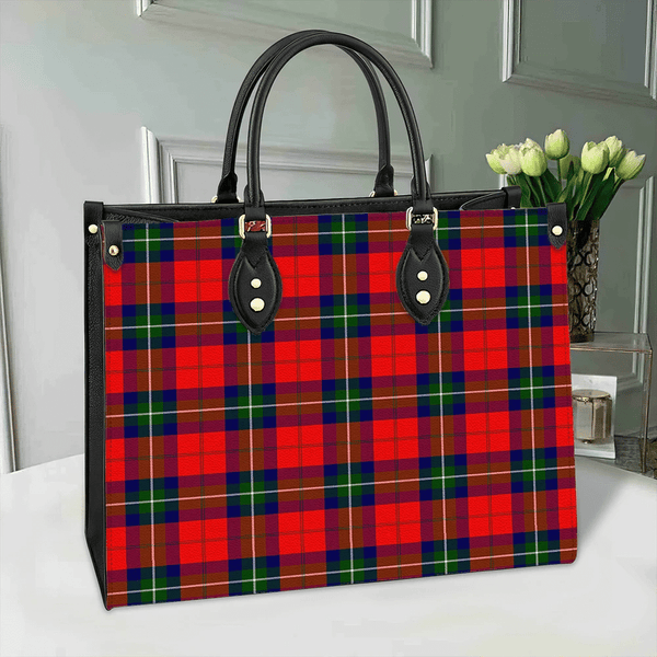 Ruthven Modern Tartan Classic Leather Bag