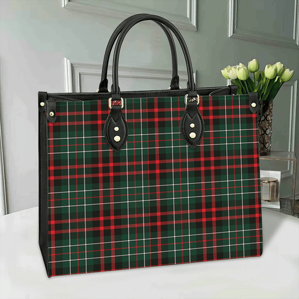 MacDiarmid Modern Tartan Classic Leather Bag