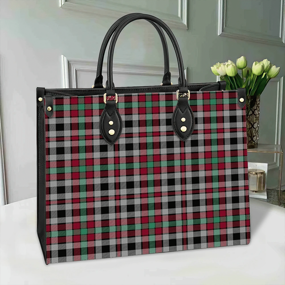 Borthwick Ancient Tartan Classic Leather Bag