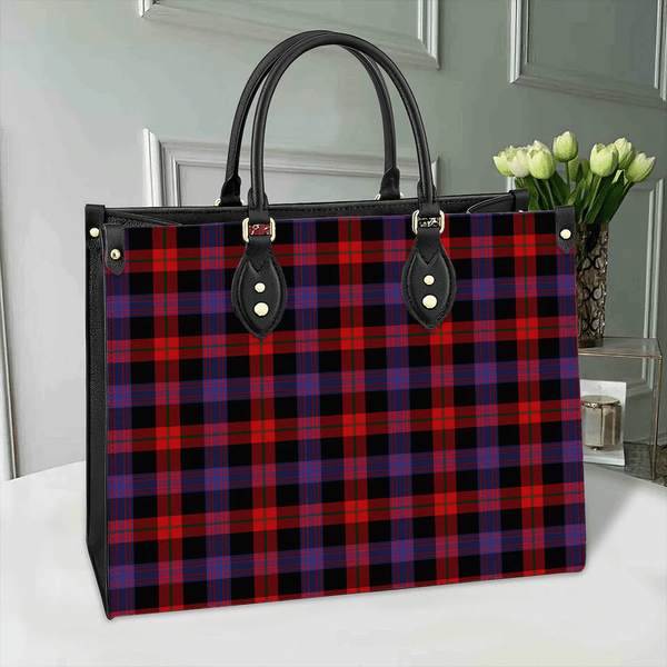 Brown Modern Tartan Classic Leather Bag