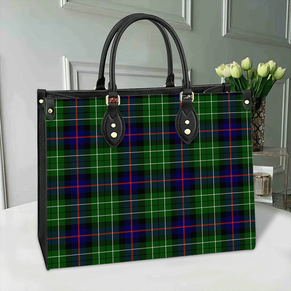 Leslie Hunting Ancient Tartan Classic Leather Bag