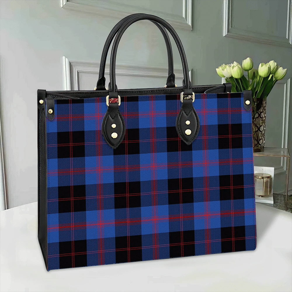 Angus Modern Tartan Classic Leather Bag