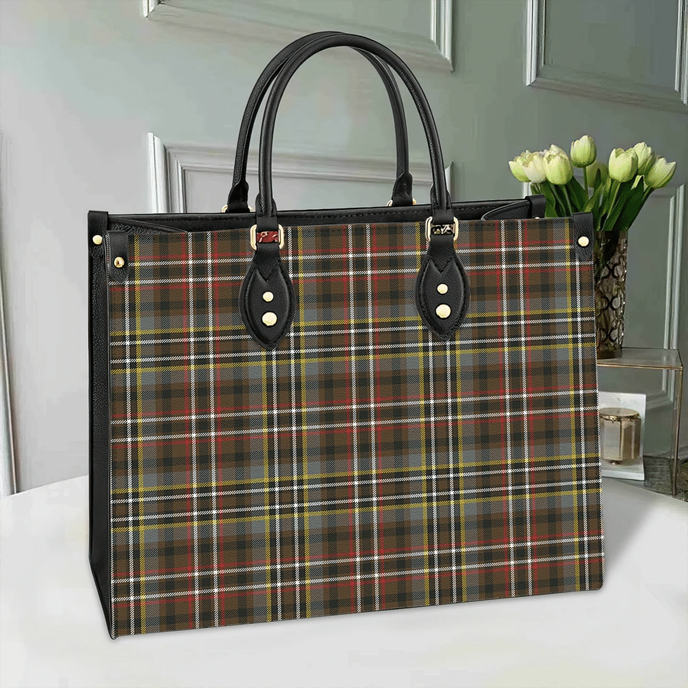 Scott Green Weathered Tartan Classic Leather Bag