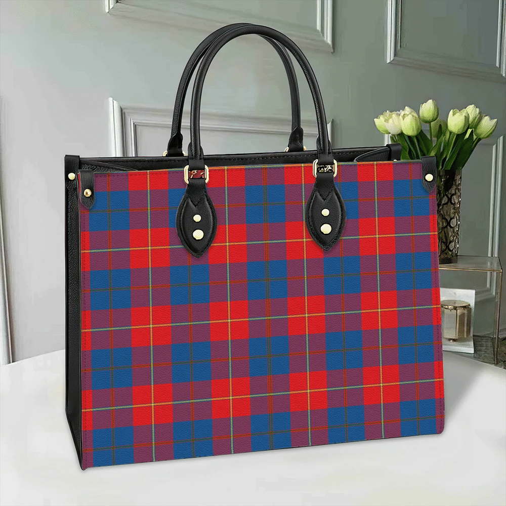 Galloway Red Tartan Classic Leather Bag