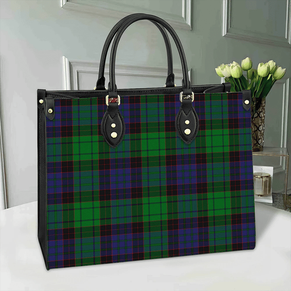 Stewart Old Modern Tartan Classic Leather Bag