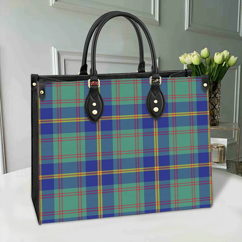 US Marine Tartan Classic Leather Bag