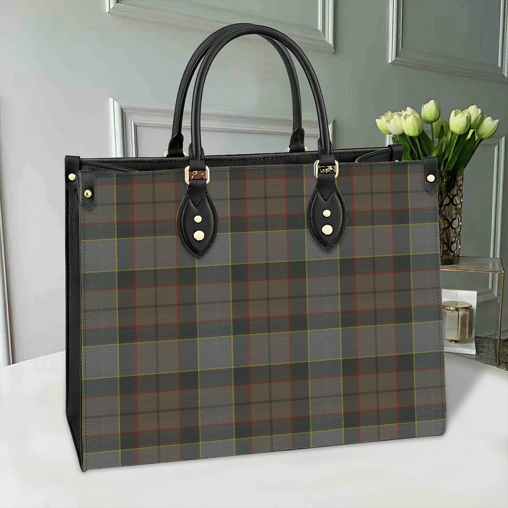 Outlander Fraser Tartan Classic Leather Bag