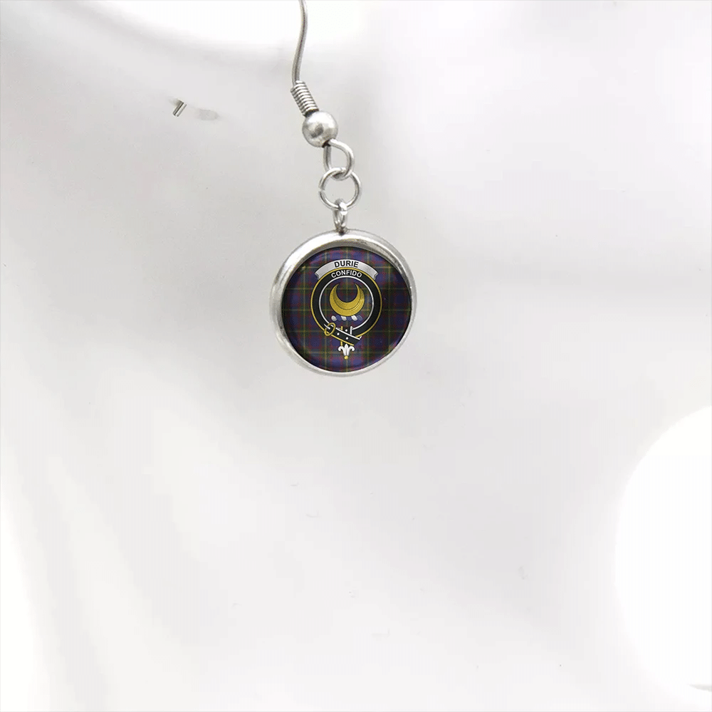 Durie Tartan Classic Crest Earrings Ear Hooks