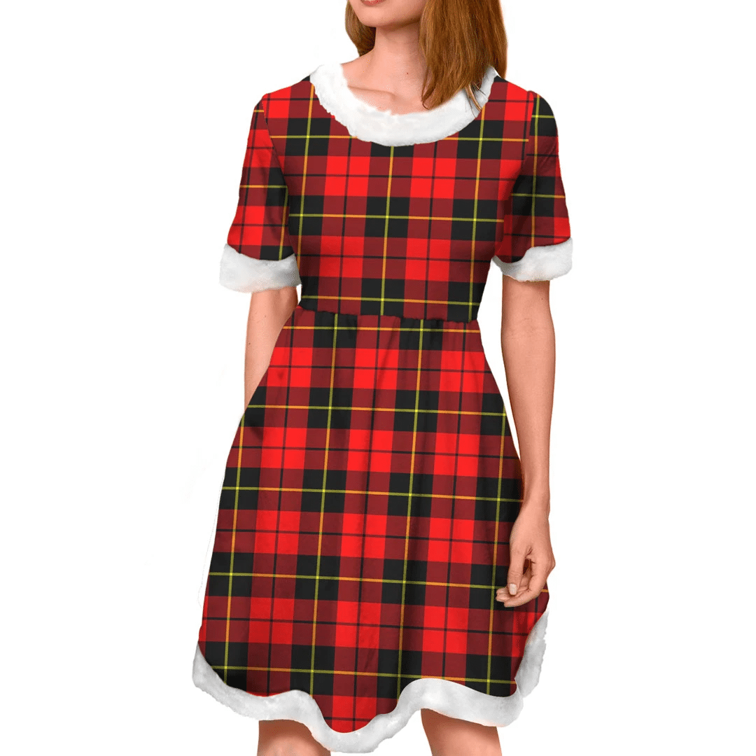 Wallace Hunting - Red Tartan Classic Christmas Dress