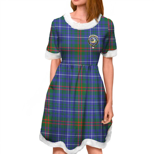 Edmonstone Clan Tartan Crest Christmas Dress