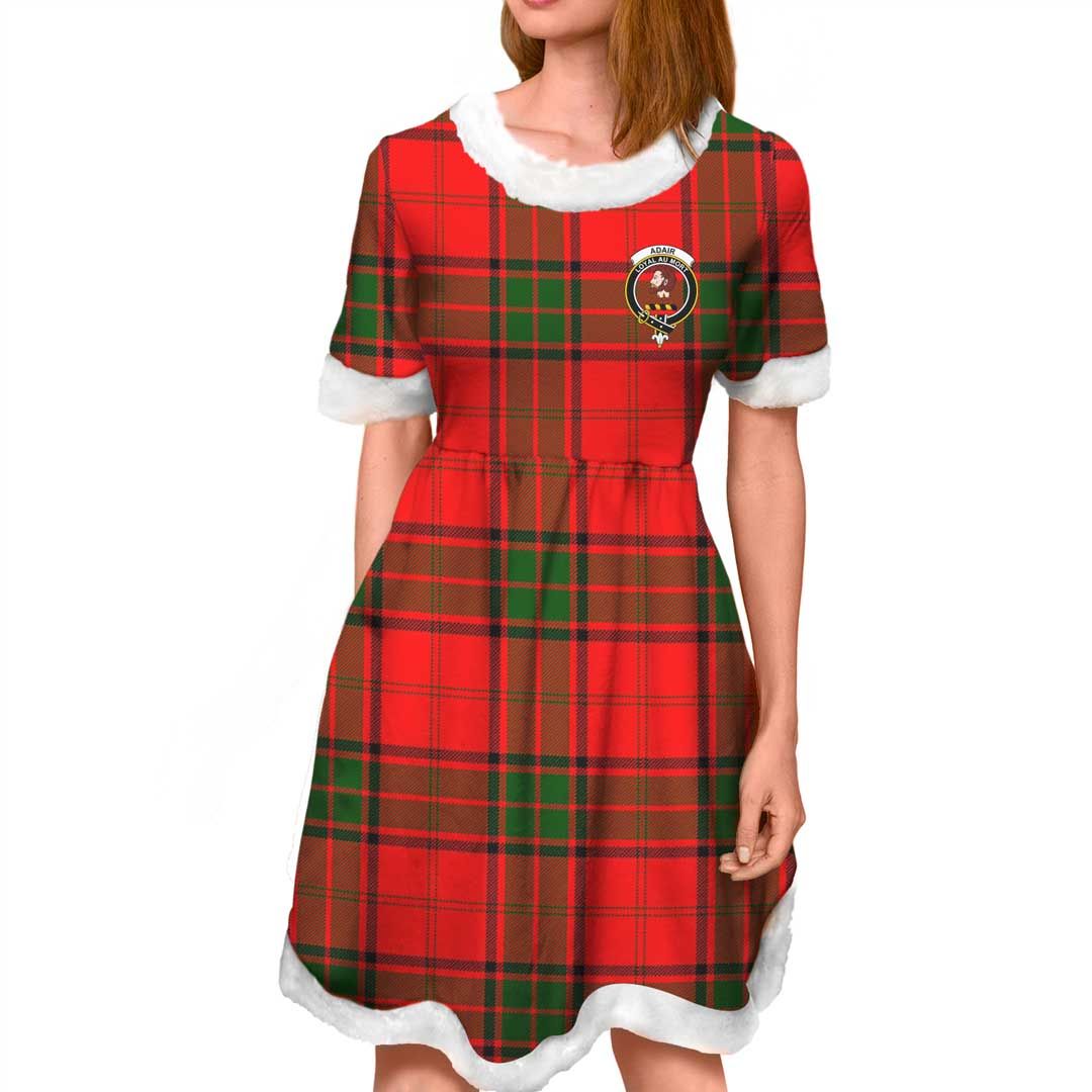 Adair Clan Tartan Crest Christmas Dress