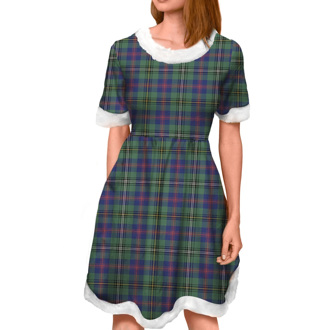 Wood Modern Tartan Classic Christmas Dress