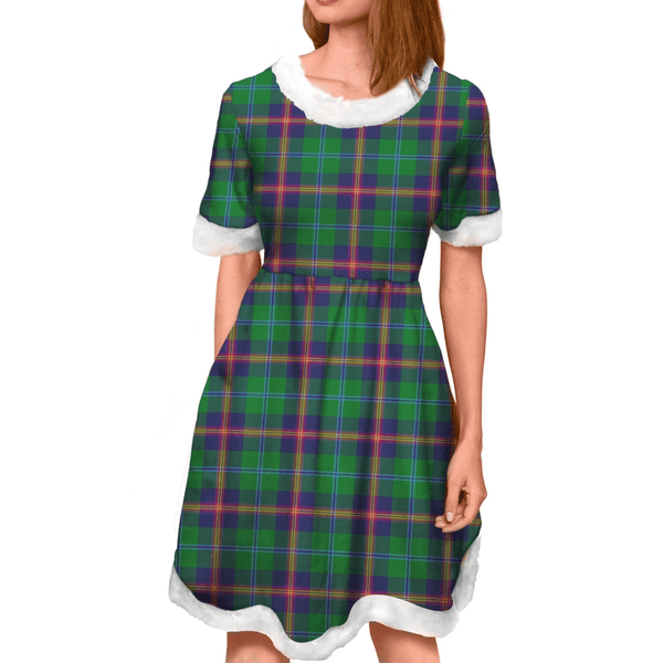 Young Modern Tartan Classic Christmas Dress