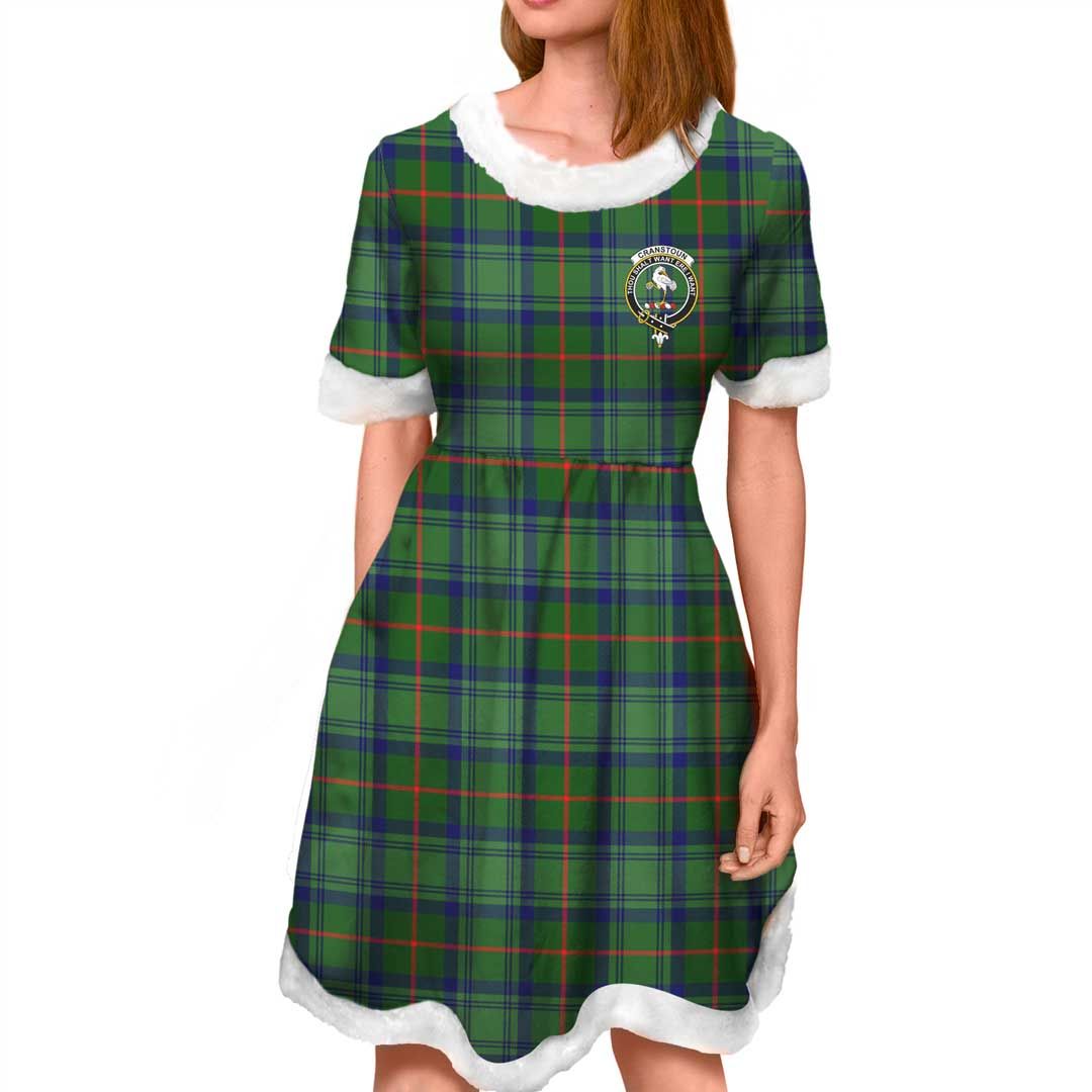 Cranstoun Clan Tartan Crest Christmas Dress