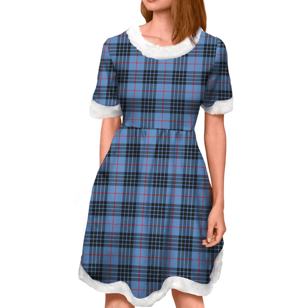 MacKay Blue Tartan Classic Christmas Dress