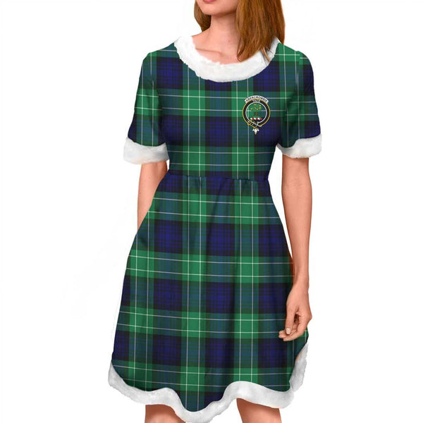 Abercrombie Clan Tartan Crest Christmas Dress