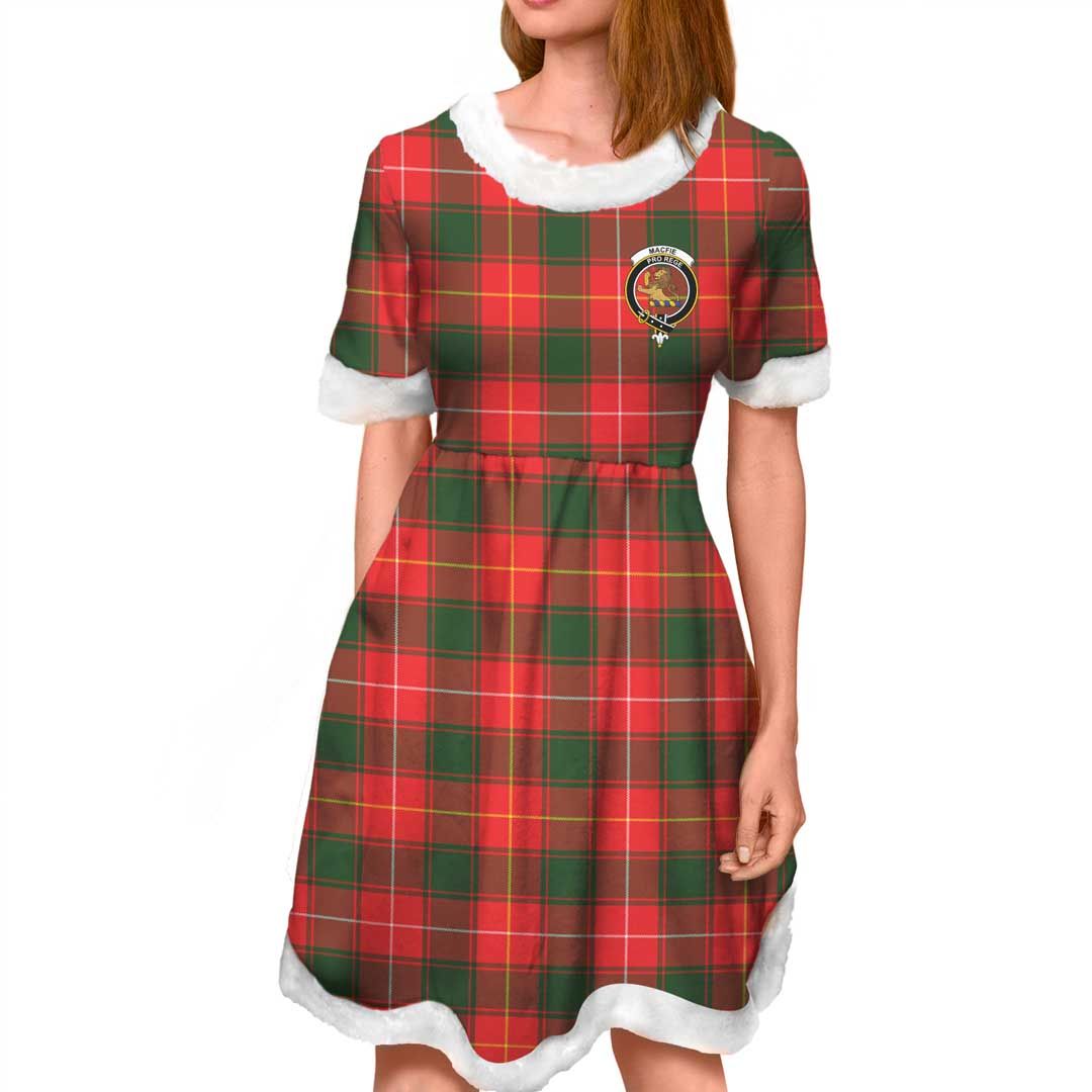 MacFie Clan Tartan Crest Christmas Dress