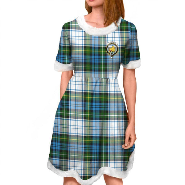 Campbell Dress Ancient Clan Tartan Crest Christmas Dress