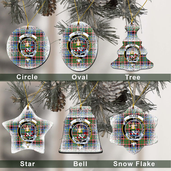 Glass Tartan Classic Ceramic Ornament