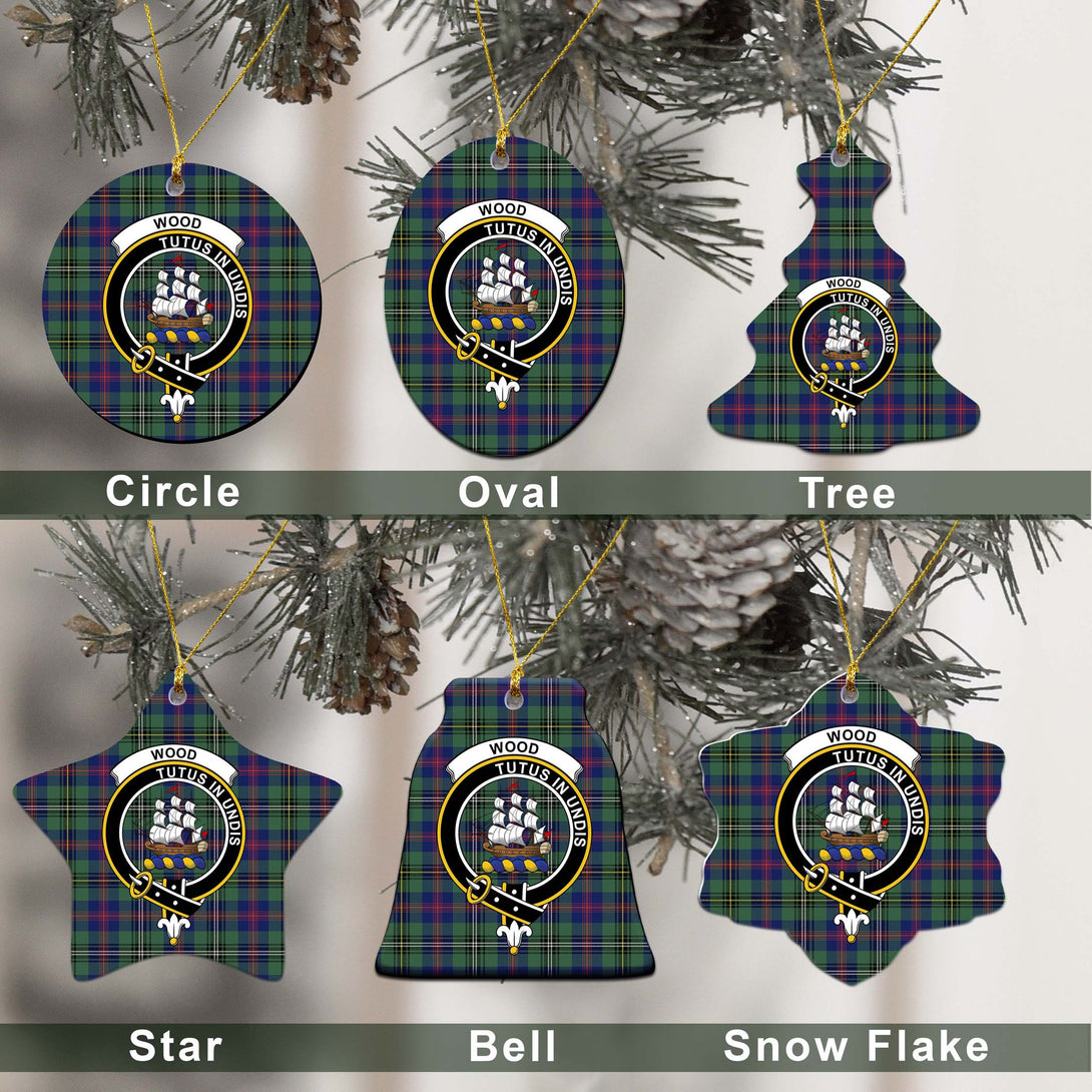 Wood Tartan Classic Ceramic Ornament Ver2