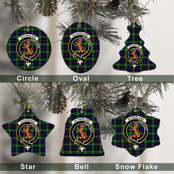 Sutherland I Tartan Classic Ceramic Ornament Ver2