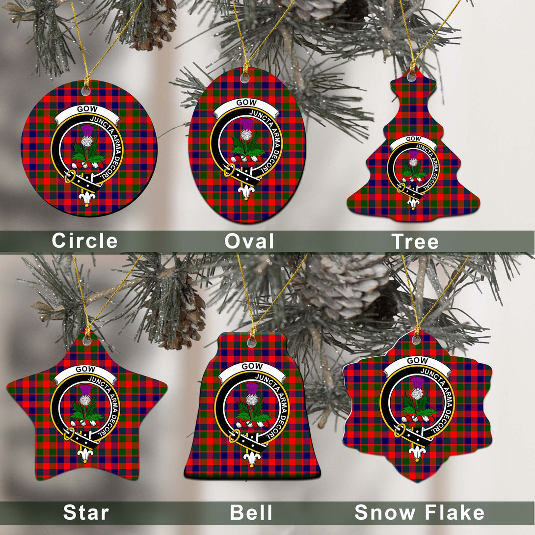 Gow (of Skeoch) Tartan Classic Ceramic Ornament Ver2