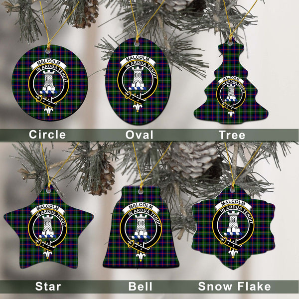 Malcolm (or MacCallum) Tartan Classic Ceramic Ornament Ver2