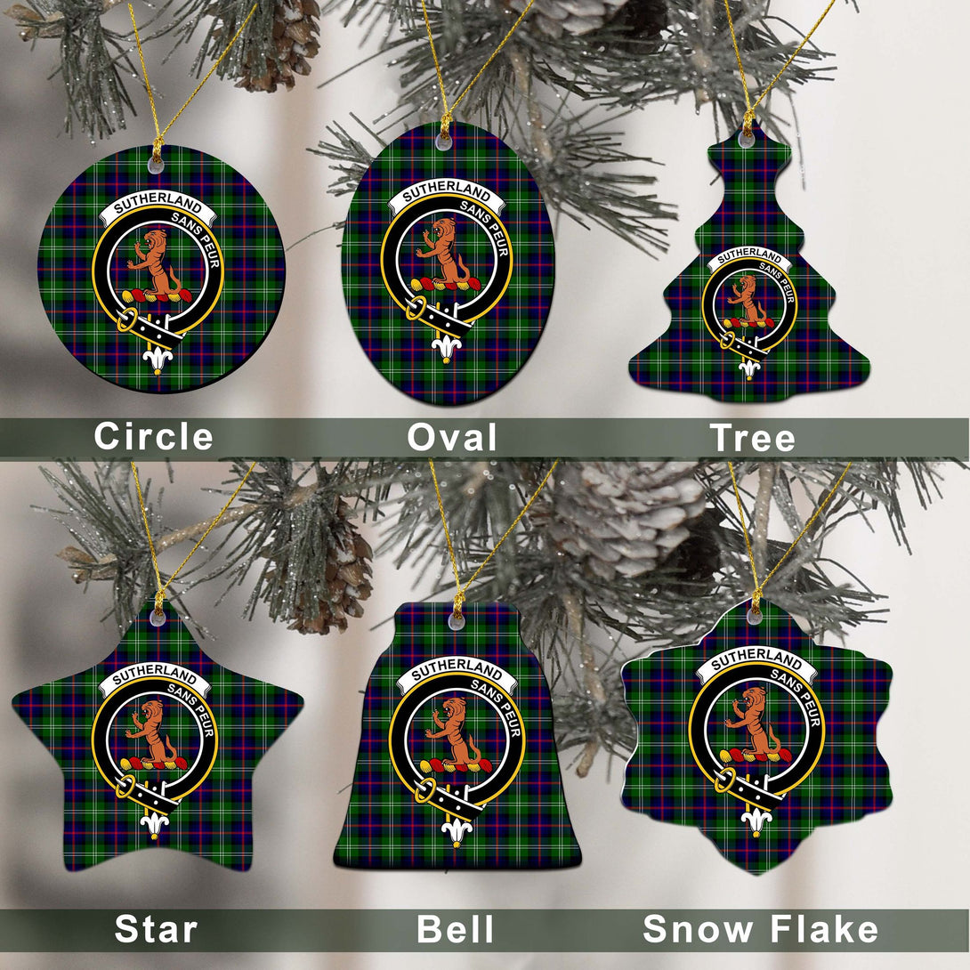 Sutherland II Tartan Classic Ceramic Ornament Ver2