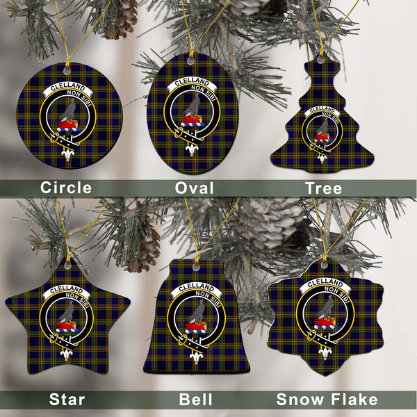 Clelland Tartan Classic Ceramic Ornament Ver2