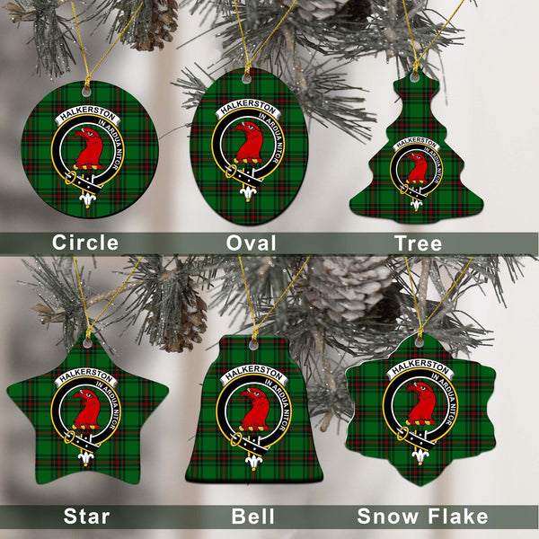 Halkerston Tartan Classic Ceramic Ornament Ver2