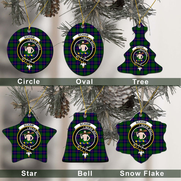 Schaw (of Sauchie) Tartan Classic Ceramic Ornament Ver2