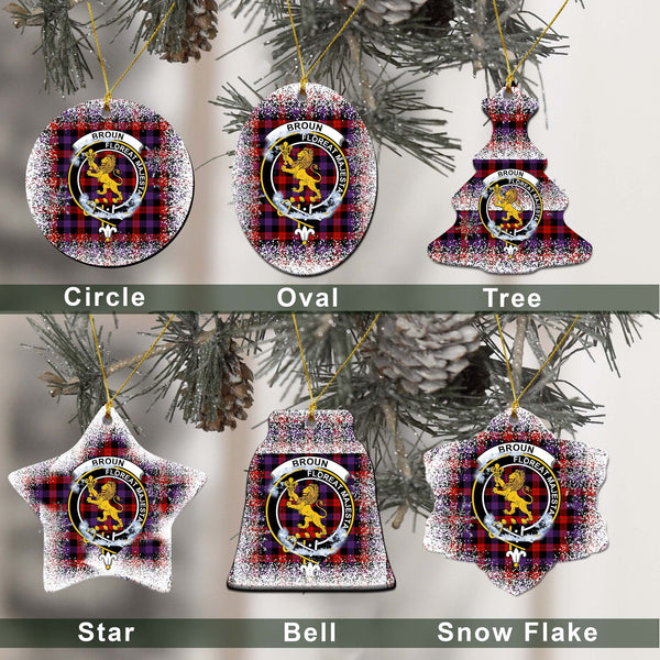 Broun Tartan Classic Ceramic Ornament