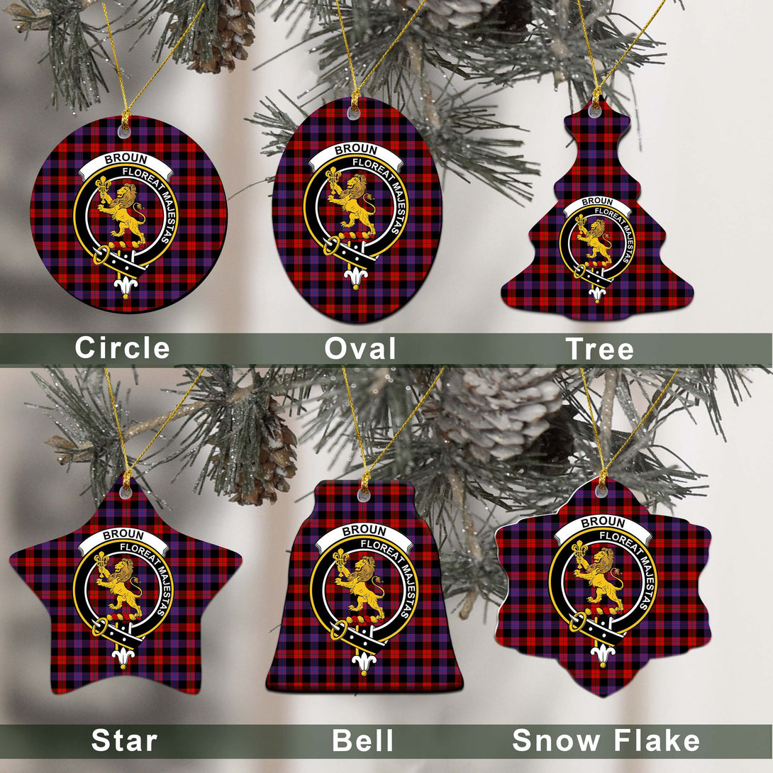 Broun Tartan Classic Ceramic Ornament Ver2