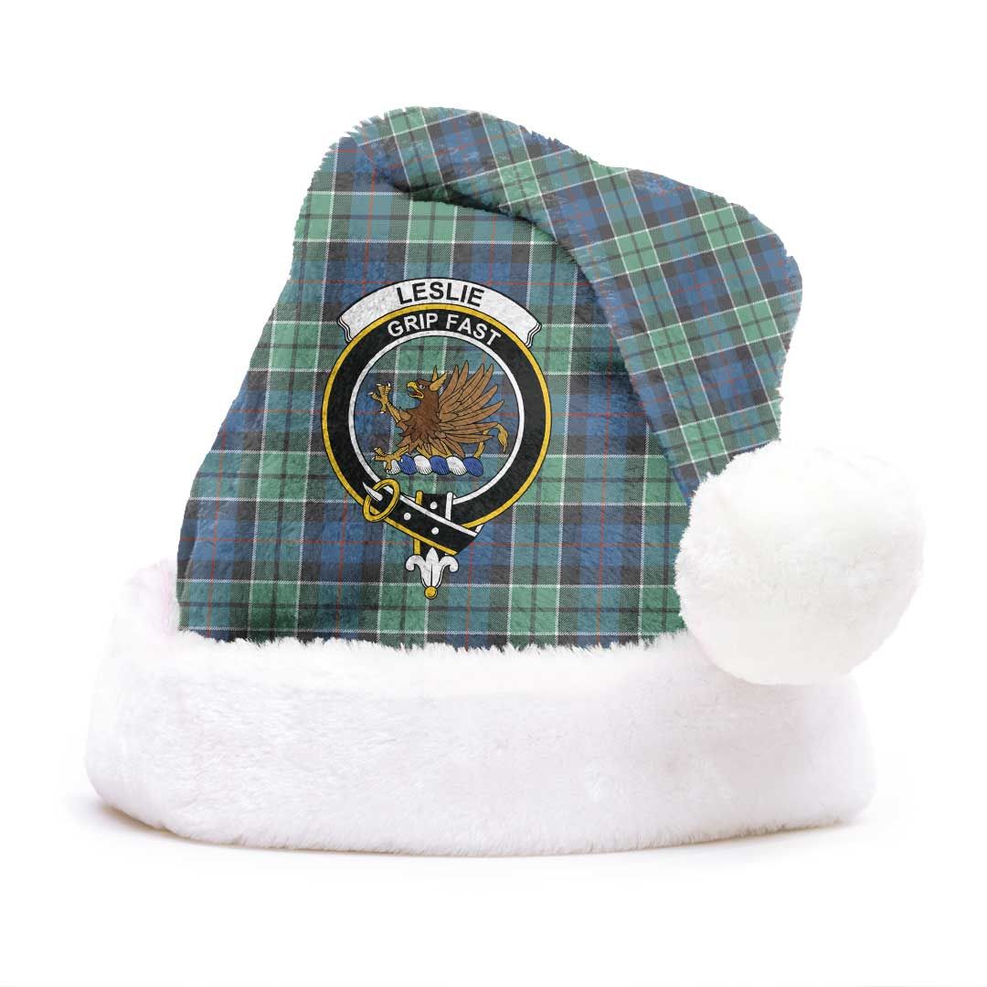 Leslie Hunting Clan Tartan Classic Crest Christmas Hat