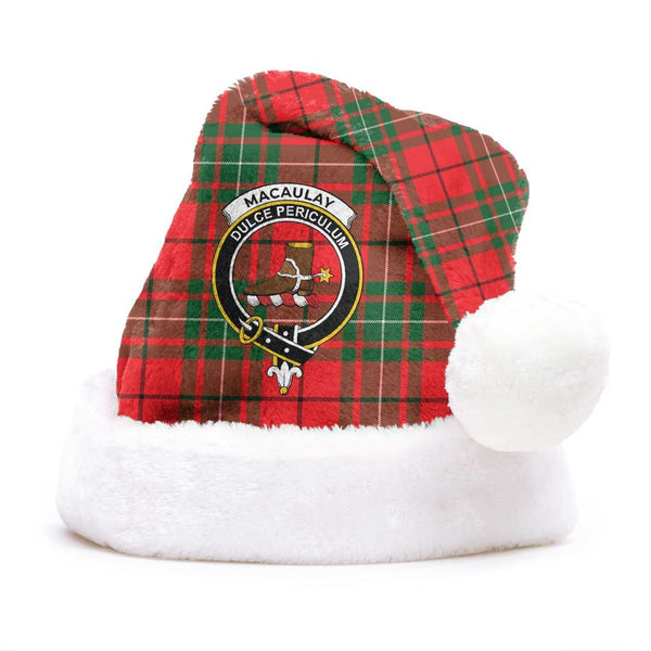 MacAulay Modern Clan Tartan Classic Crest Christmas Hat