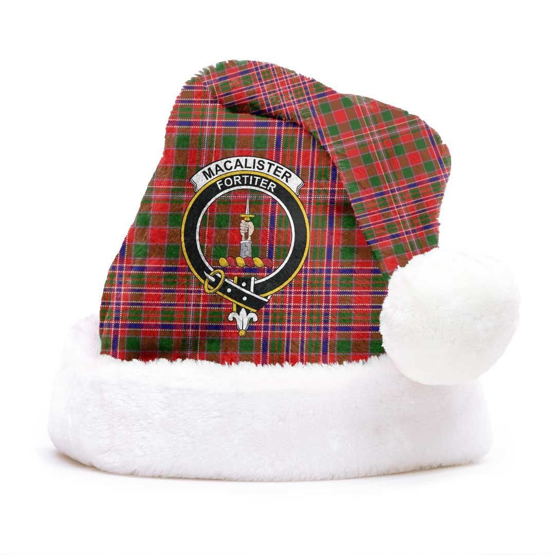 MacAlister Modern Clan Tartan Classic Crest Christmas Hat