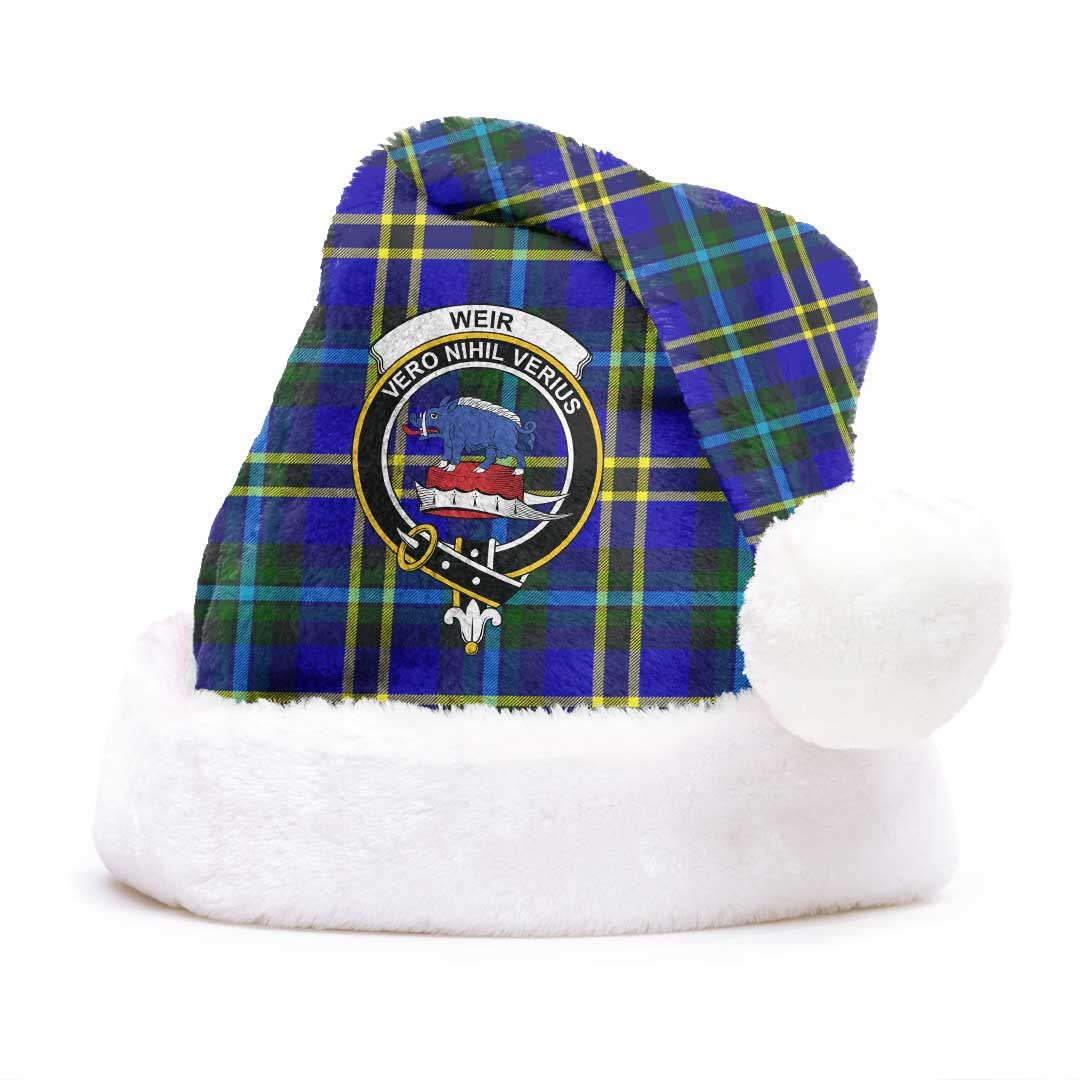 Weir Modern Clan Tartan Classic Crest Christmas Hat