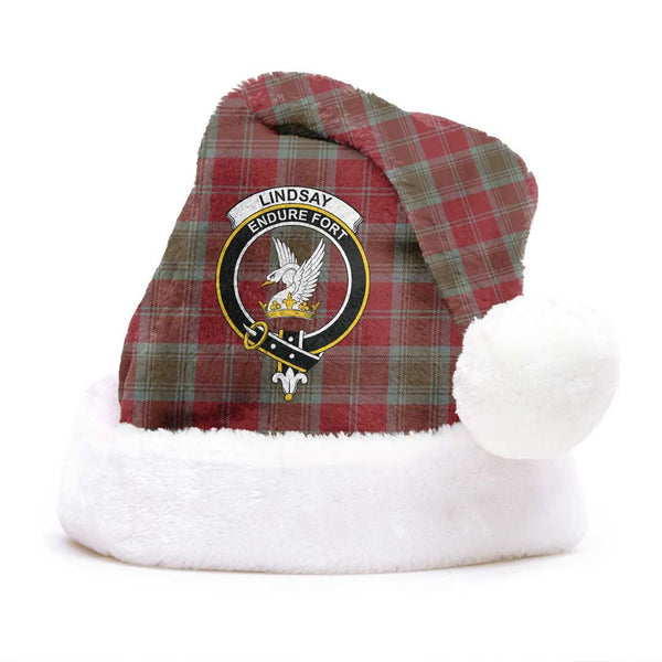 Lindsay Weathered Clan Tartan Classic Crest Christmas Hat