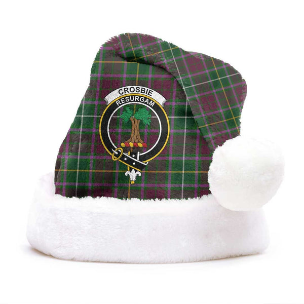 Crosbie Clan Tartan Classic Crest Christmas Hat