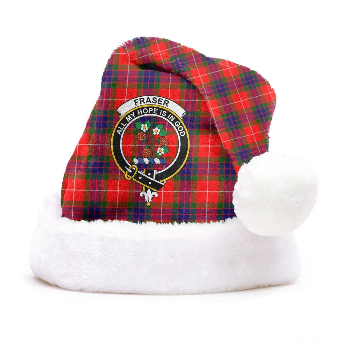 Fraser Modern Clan Tartan Classic Crest Christmas Hat