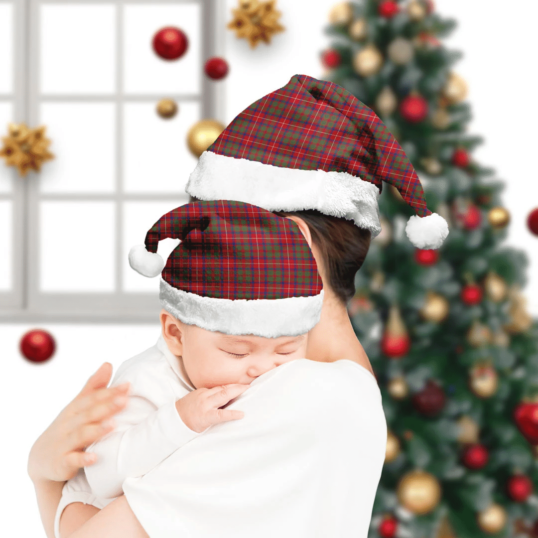 Shaw Red Modern Tartan Classic Christmas Hat