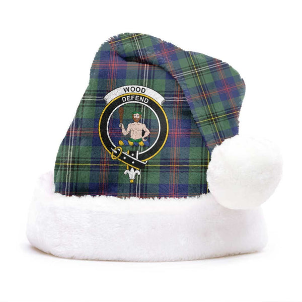 Wood Modern Clan Tartan Classic Crest Christmas Hat