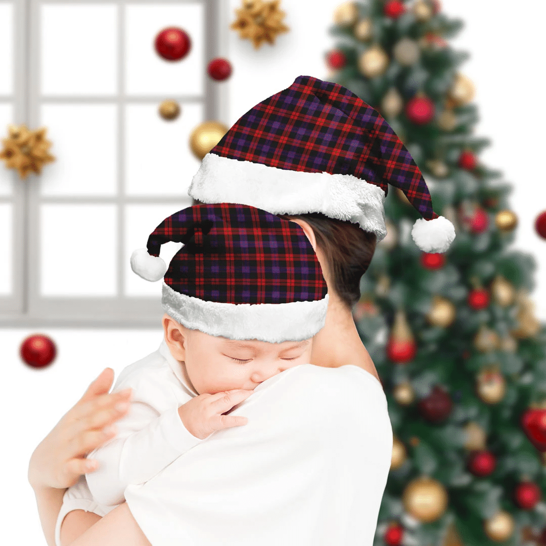 Brown Modern Tartan Classic Christmas Hat