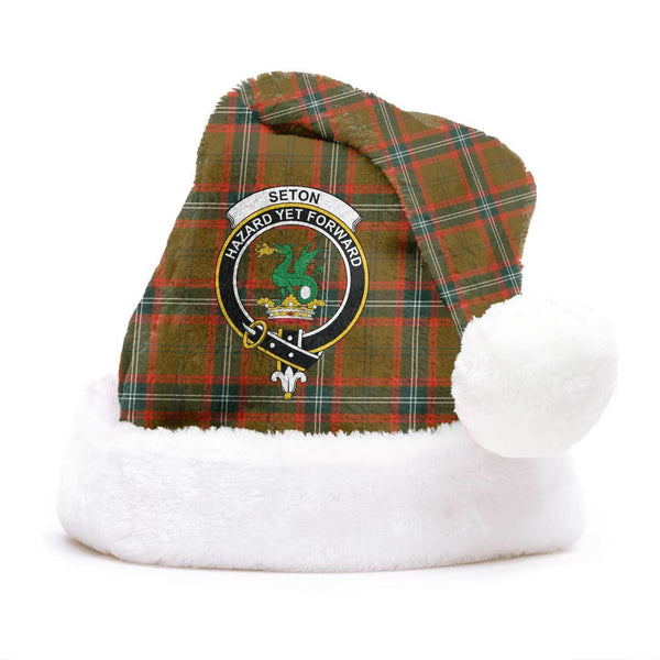 Seton Hunting Modern Clan Tartan Classic Crest Christmas Hat