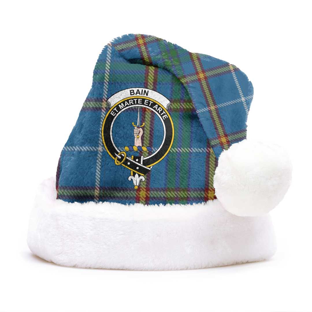 Bain Clan Tartan Classic Crest Christmas Hat