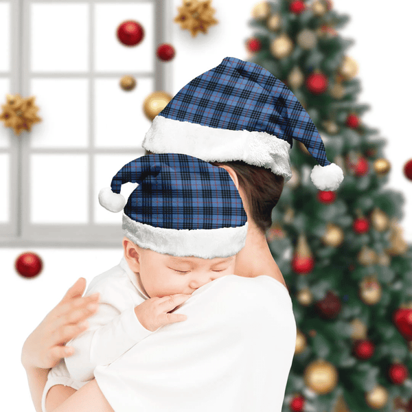 MacKay Blue Tartan Classic Christmas Hat