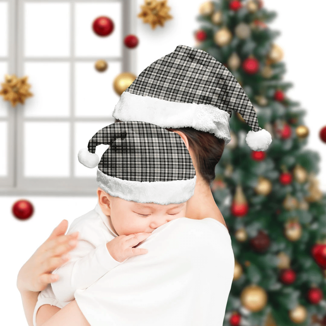 Scott Black & White Ancient Tartan Classic Christmas Hat