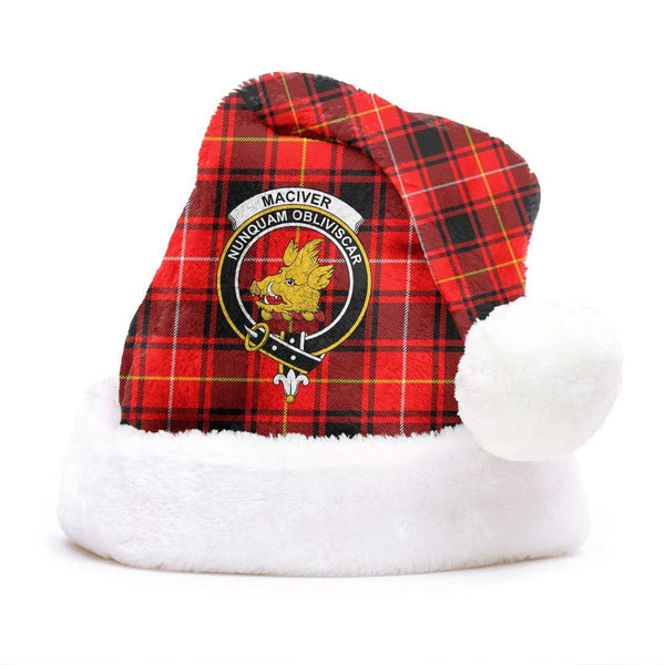 MacIver Modern Clan Tartan Classic Crest Christmas Hat