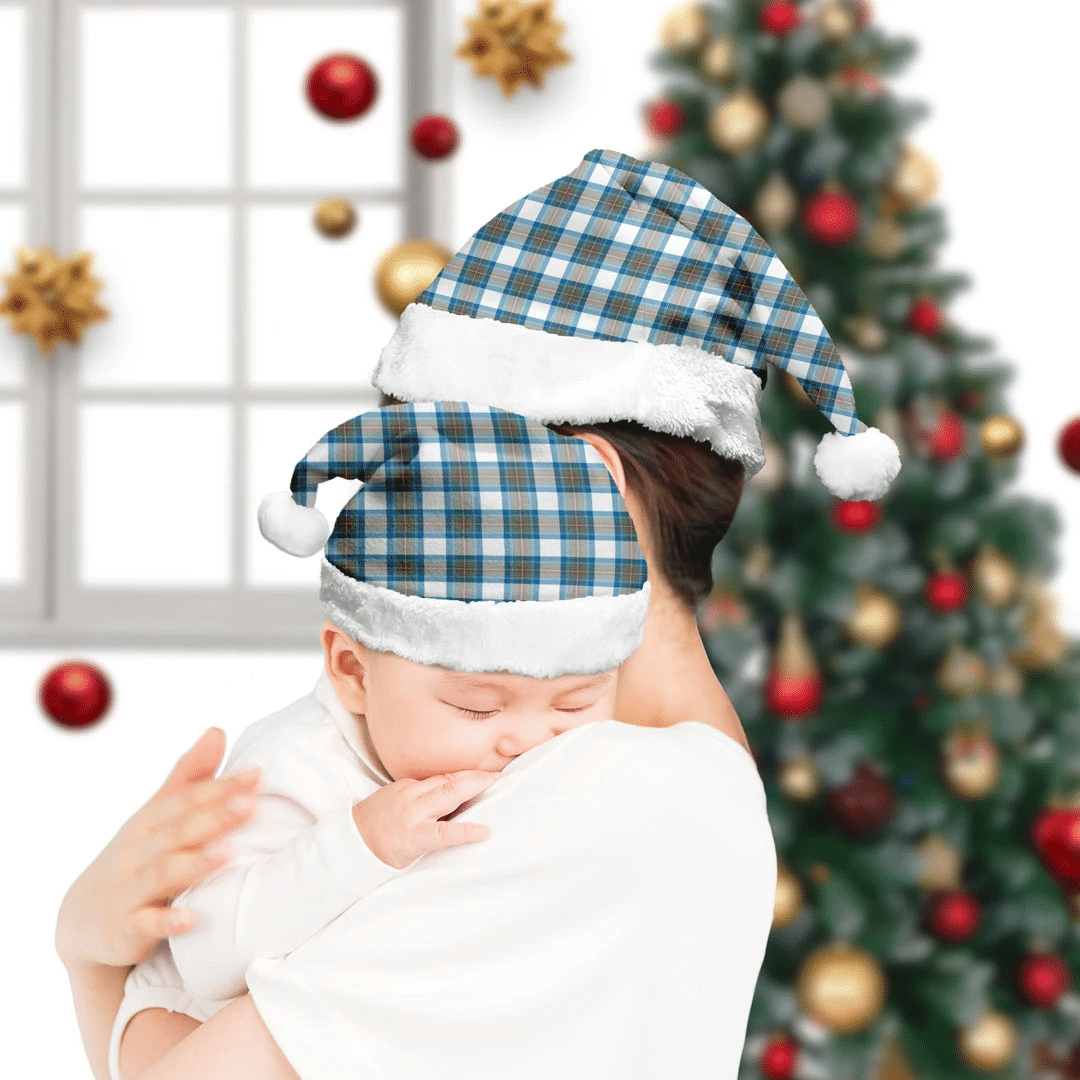 Stewart Muted Blue Tartan Classic Christmas Hat