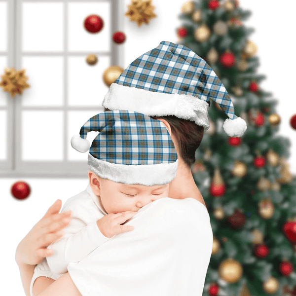 Stewart Muted Blue Tartan Classic Christmas Hat